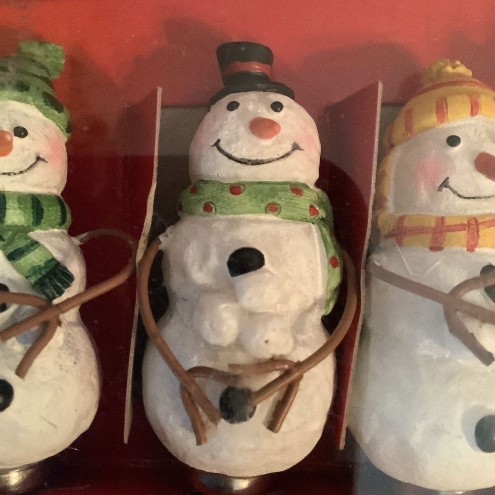 Boston Warehouse Spreaders Snow Much Fun Snowmen Set Of 4 New - Picture 6 of 8